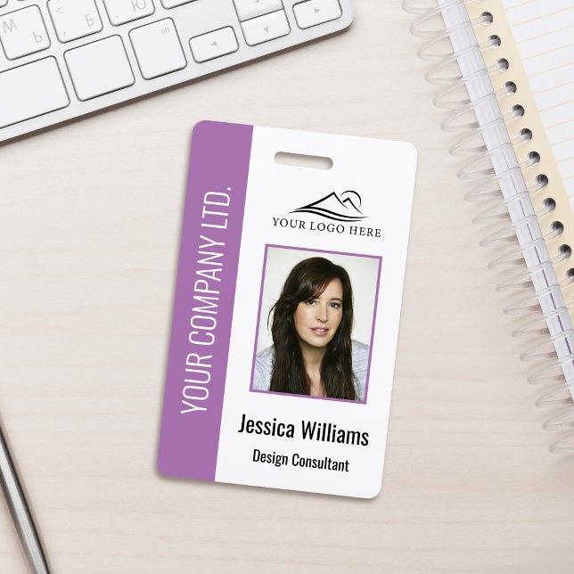 Personalised Purple Corporate Employee Security ID Badge (Creator Uploaded)