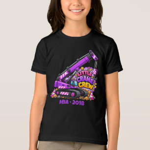 Personalised Purple Crane Crew Tri-Blend Shirt