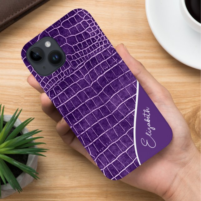 Personalised Purple Crocodile Case-Mate iPhone Case (Creator Uploaded)