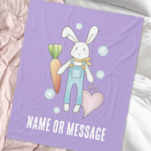 Personalised Purple Cute Stuffed Animal Bunny