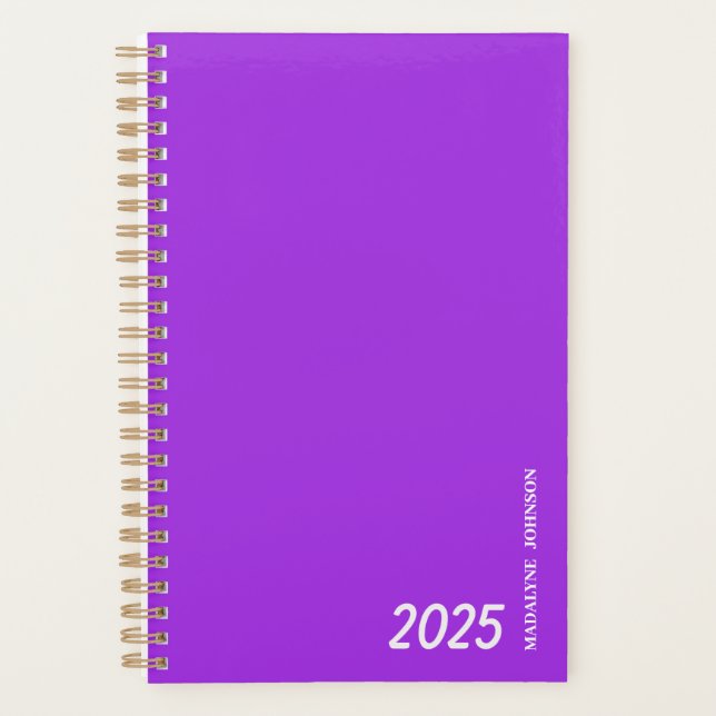 Personalised Purple Dated My Daily Planner (Front)