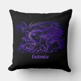 Personalised Purple Dragon Cushion