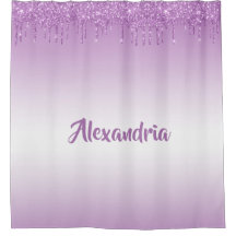 Personalised Purple Dripping Glitter