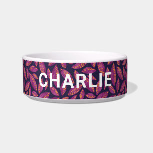 Personalised Purple Fall Autumnn Leaves Named  Bowl