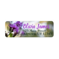 Personalised Purple Flowers Floral Garden Nature