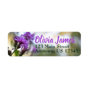 Personalised Purple Flowers Floral Garden Nature