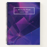 Personalised Purple Geometric Simple Graph Paper Notebook<br><div class="desc">Purple geometric simple design notebook for engineers,  architects or engineering students with space for the name of the school subject and name you can easily change.</div>