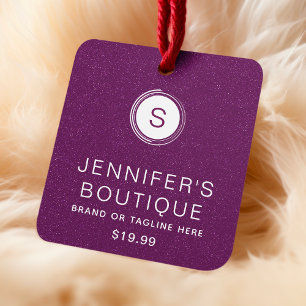 Personalised Purple Glitter Boutique Branding Calling Card