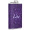 Personalised Purple Glitter Flask