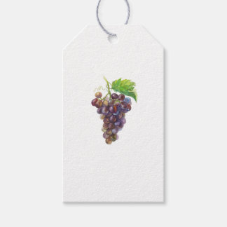 Personalised Purple Grapes Watercolor Gift Tags