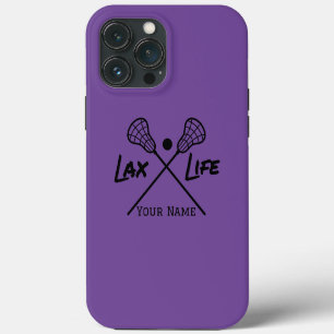 Personalised Purple LAX (Lacrosse) Life iPhone 13 Pro Max Case