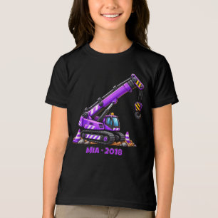 Personalised Purple Little Crane Tri-Blend Shirt