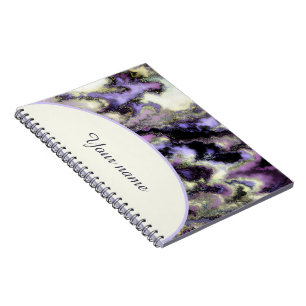 Personalised Purple marble Notebook