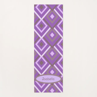 Personalised Purple Modern Abstract Yoga Mat
