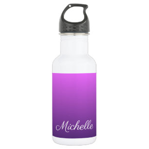 Personalised purple ombre 532 ml water bottle