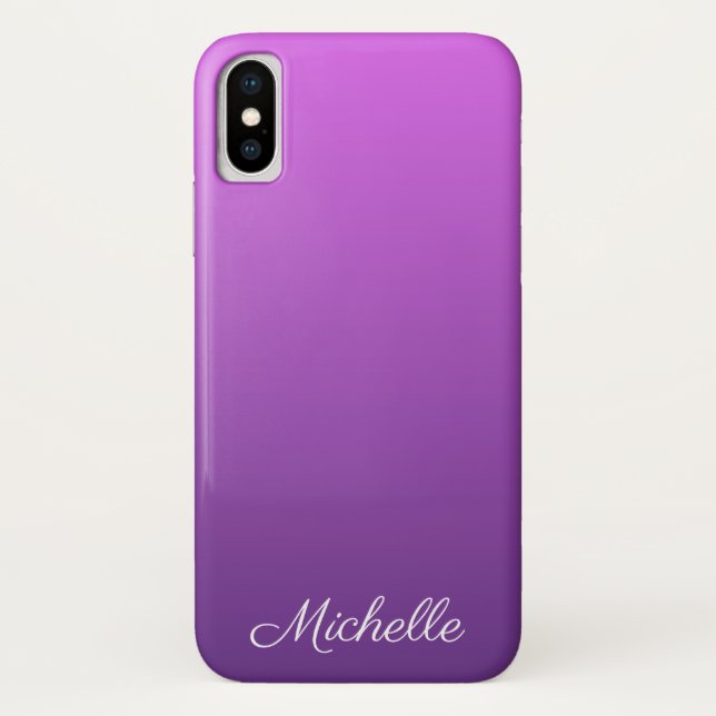 Personalised purple ombre Case-Mate iPhone case (Back)