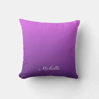Personalised purple ombre cushion