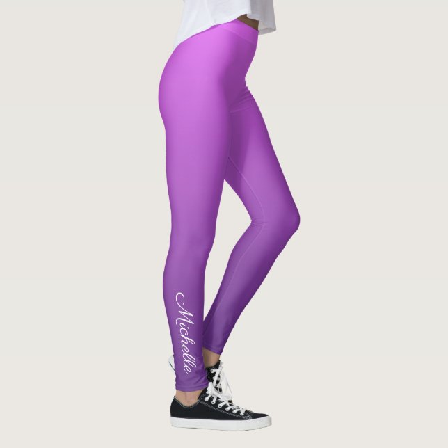 Personalised purple ombre leggings (Right)