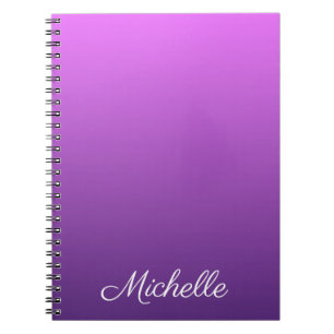 Personalised purple ombre notebook