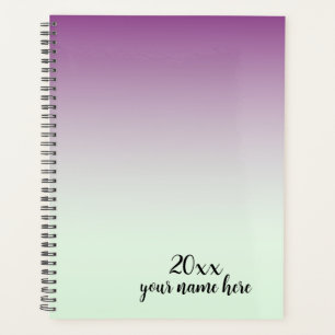 Personalised Purple Ombre Planner Notebook