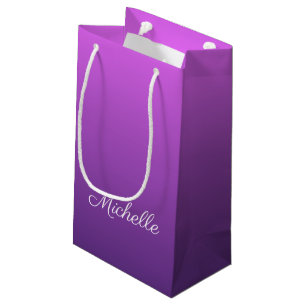Personalised purple ombre small gift bag
