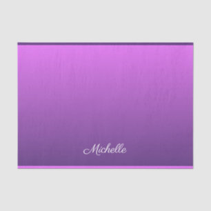 Personalised purple ombre tissue paper