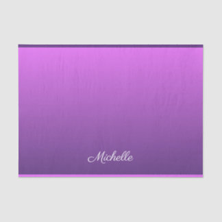 Personalised purple ombre tissue paper