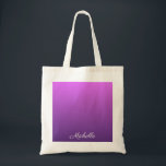Personalised purple ombre tote bag<br><div class="desc">Personalised purple ombre</div>