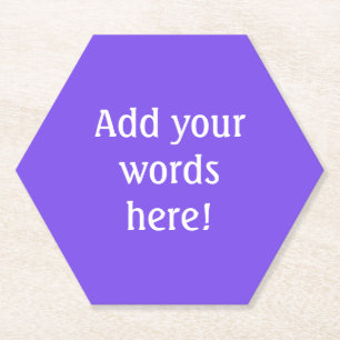 Personalised Purple Paper Coaster