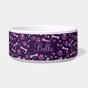 Personalised Purple Paw Prints Dog