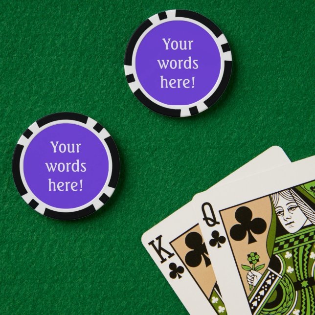 Personalised Purple Poker Chips (Poker Table (Double))