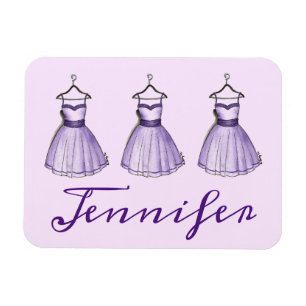 Personalised Purple Prom Vintage Party Fashions Magnet