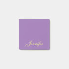 Personalised Purple Script Post it Sticky Notes