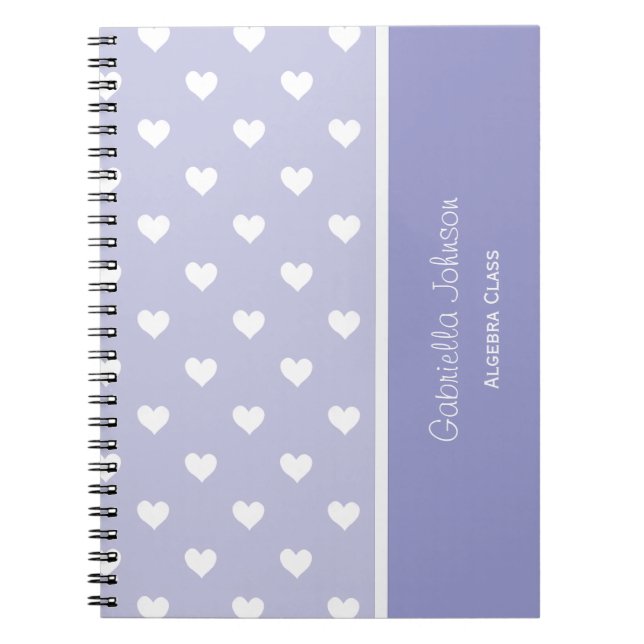 Personalised: Purple Sweetheart Notebook (Front)
