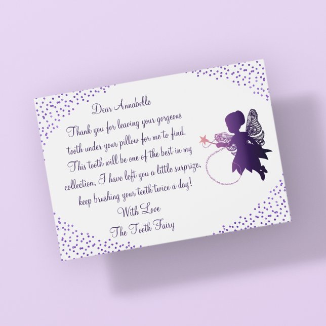 Personalised Purple Tooth Fairy Thank You (Creator Uploaded)