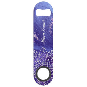 Personalised Purple White Watercolor Mandala