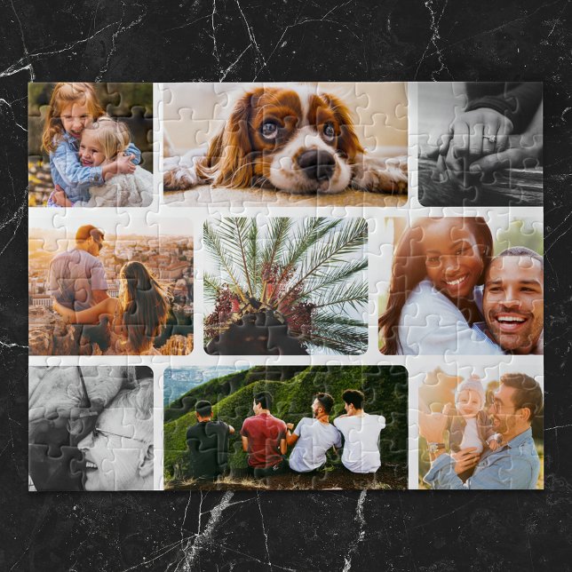 Personalised Puzzle 9 Photo Collage in White Frame (Creator Uploaded)