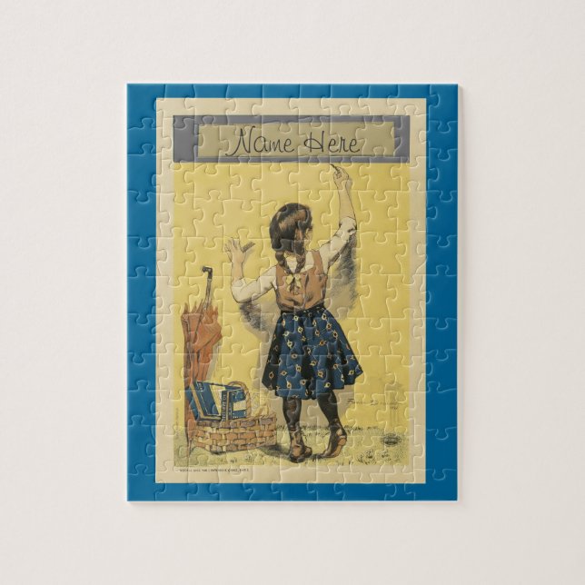 Personalised Puzzle - Girl Writing on Wall (Vertical)