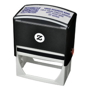 Personalised QR Code Address Name Business Stamp