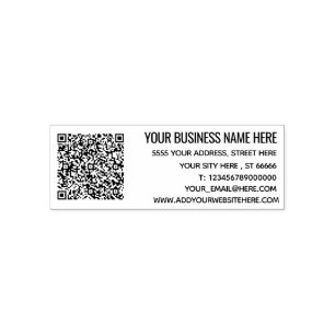 Personalised QR Code Business Address Name Stamp