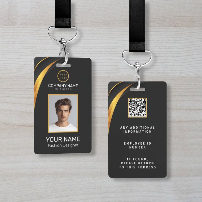 Personalised QR Code Business Logo Professional  ID Badge (Creator Uploaded)