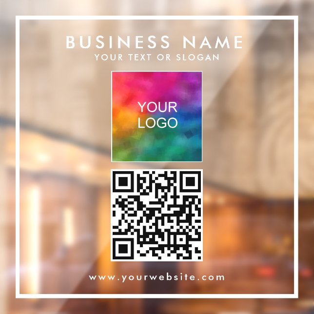 Personalised QR Code Business Logo Text Modern (Sheet 2)