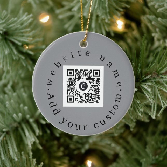 Personalised QR Code Christmas Ceramic Tree Decoration (Tree)