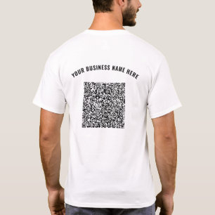 Personalised QR Code Custom Text Business T-Shirt