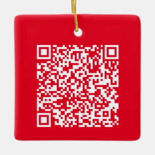 Personalised QR Code Custom URL Ceramic Ornament