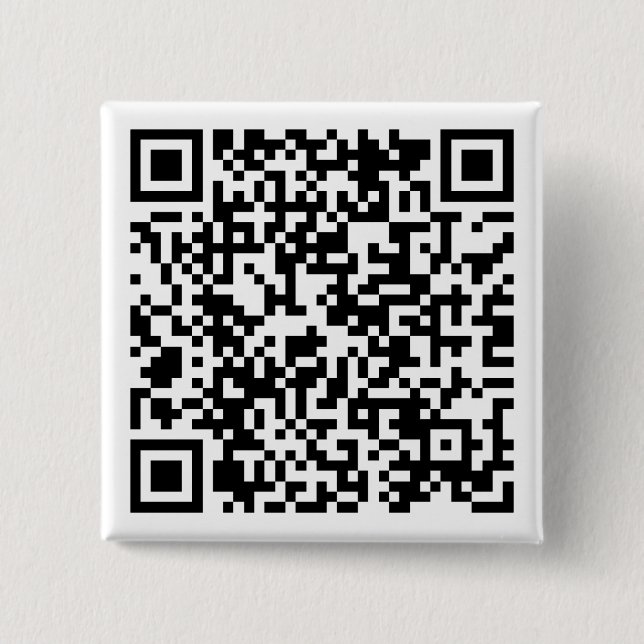 Personalised QR Code Custom URL Square Sticker 15 Cm Square Badge (Front)