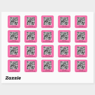 Personalised QR Code Generate URL Square Sticker