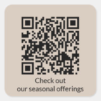 Personalised QR Code Generate URL Square Sticker