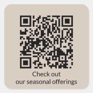 Personalised QR Code Generate URL Square Sticker