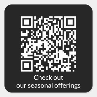 Personalised QR Code Generate URL Square Sticker